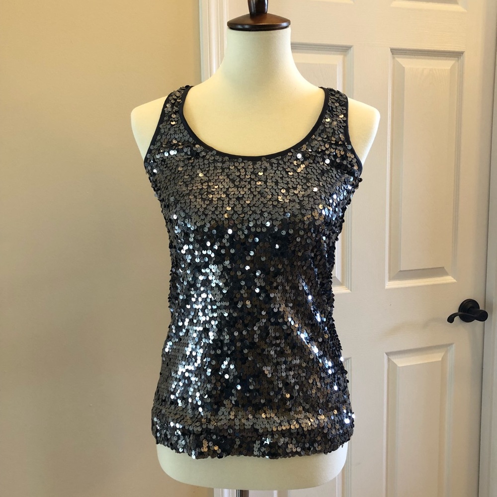 EUC - worn once. Express sequin tank.
